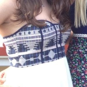 Aztec and white dress